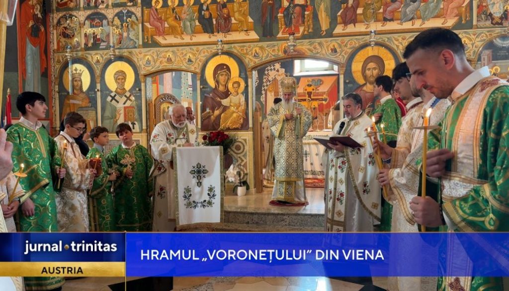 Hramul parohiei, surprins într-o scurta relatare realizata de Televiziunea Trinitas